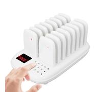 Long-distance Smart Pager(1000m), with Touch Control, 16 Pagers, 2 Vibration Modes+15 Hours Standby Time, Call Lists Can Be Checked, for Coffee Shop/Clinic/Dining Room,A