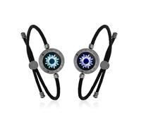 Long Distance Touch Bracelets for Couples, Vibration & Light up for Love Couples Bracelets | Long Distance Relationship Gifts for Girlfriend, Modern Jewelry Gift for Women Men, Bluetooth Pairing