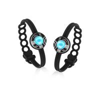 Long Distance Touch Bracelets, Light up & Vibration for Love - Pair of Couples Bracelets Long Distance Relationship Gifts for Girlfriend, Mother-Daughter, Sisters Bluetooth APP Set Up Pairing Jewelry