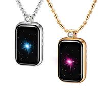 Long Distance Touch Necklaces Jewelry Set of 2, Remote Smart Connection Love Stars Necklace, People Around You Closer Than Ever, No Matter Where They Are/Send SOS SMS, Relationship Necklaces for
