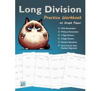 Long Division Practice Workbook on Graph Paper: Grid Lines for Easy Number Alignment - Examples and Answer Key Included