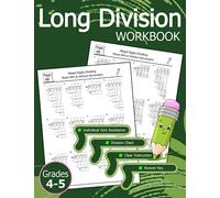 Long Division Workbook Grades 4-5: With and Without Remainders Dividing Practice for Kids Ages 9-12