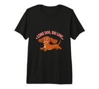 Long Dog Big Love Cute Dachshund Premium T-Shirt