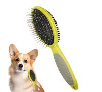Long Dog Brush, Dog Grooming Brushes - 2 in 1 Grooming Comb, Dog Brush | Portable Pet Brush, Long Cat Comb for Short, Me