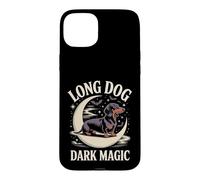 Long Dog Dark Magic Spooky Wiener Dog Halloween Case for iPhone 15 Plus