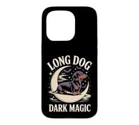 Long Dog Dark Magic Spooky Wiener Dog Halloween Case for iPhone 15 Pro
