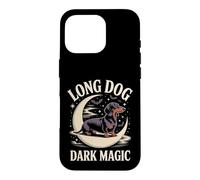 Long Dog Dark Magic Spooky Wiener Dog Halloween Case for iPhone 16 Pro