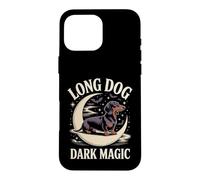 Long Dog Dark Magic Spooky Wiener Dog Halloween Case for iPhone 16 Pro Max