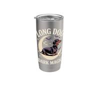 Long Dog Dark Magic Spooky Wiener Dog Halloween Stainless Steel Insulated Tumbler