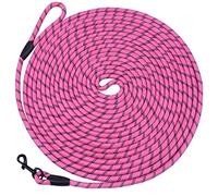 Long Dog Leash for Training 15Ft-Reflective Nylon Rope with Swivel Hook-Recall Agility Lead for Large Small Medium Dogs Outside Walking Hiking-Pink