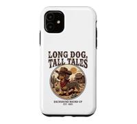 Long Dog, Tall Tales Dachshund Round Up Western Cowboy Case for iPhone 11