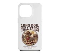 Long Dog, Tall Tales Dachshund Round Up Western Cowboy Case for iPhone 13 Pro