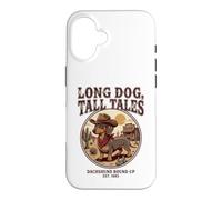 Long Dog, Tall Tales Dachshund Round Up Western Cowboy Case for iPhone 16