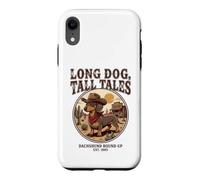Long Dog, Tall Tales Dachshund Round Up Western Cowboy Case for iPhone XR