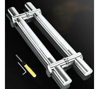 Long Door Handles Front Door,Stainless Steel Sliding Barn Door Pull Glass/Wood Doors Hardware Set,Two-Sided Flush Bar-To-Bar Handle,120Cm-60cm/23.6in
