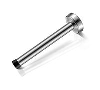 Long Door Stops, Stainless Steel Door Stopper, 5 Inch Commercial Doorstop Door Holder Wall Mounted, Large Modern Brushed Metal Solid Door Bumper Rubber Tip, Heavy Duty Door Stopper