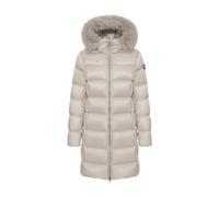 Long Down Jacket With Faux Fur, female, Colmar, Down Jackets, Beige, XL, Jackets XL