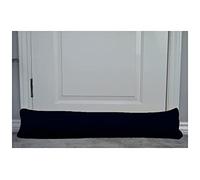 Long Draught Excluder Door and Window Cold Blocker Cushions Extra Filled with Hollowfiber - Energy Saver Anti Wind Noise & Dust Plain Solid Polycotton Multi Usage Heavy Duty Draught Guards (Navy)