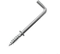 Long Dresser Hooks 38mm Chrome Plated Shouldered Dresser Hooks Cup Hook L Shape Cup Hangers L Screw Hooks for Hanging Party Celebration Light Strings 25 Pack.