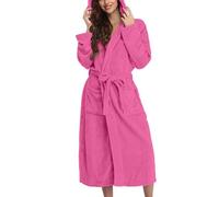 Long Dressing Gown With Hood Women - Fluffy Dressing Gown Women Toweling Ba | With Belt Plus Size Loose Fit Wrap Towel Robe Hooded BathRobe Front Pockets Fleece Gowns Fuzzy Housecoat