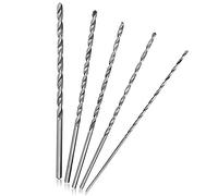 Long Drill Bits Wood, 5 Pcs Extra Long HSS Metal Twist Drill Bits Set 150mm High Speed Spiral Steel Bit for Wood Metal and Plastic (2-5mm)