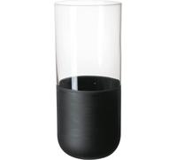 Villeroy & Boch - Manufacture Rock Long Drink Glass Set, 4 pces, Crystal Glass with matt Black Base, Capacity 300 ml