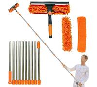 Long Duster for High Ceilings, Long Handle Spider Cloth Cleaner | Ergonomic Fan Dust Cleaner with Lightweight Design