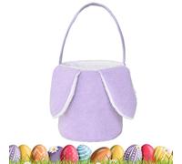 Long Ear Easter Bowls, Bunny Ears Baskets for Kids,Plush Bunny Basket for Easter - Cute Decorations Bunny Ears Candy Storage for Hunting Eggs