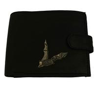 Long Eared Bat Black Leather Mens Wallet RFID Protection