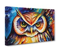 Long Eared Owl Canvas Wall Art Print 30x20 Inch
