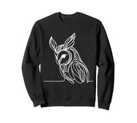 Long-Eared Owl Line Art Birdwatcher Sweatshirt