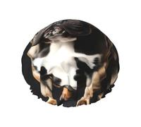 long ears french bulldog Print Shower Cap, Shower Cap for Women Reusable, Waterproof Bath Cap,Quick Drying Bath Hair Cap