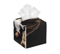 Long Ears French Bulldog Print Square Tissue Box Cover,Tissue Box Cover For Bathroom, Bedroom Night Stands, Countertop, Living Room, Car