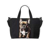 Long Ears French Bulldog Print Travel Duffel Bags Weekender for Women,Lightweight Carry On Bag,Personal Item Bag