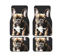 long ears french bulldog Print Vehicle Accessories Foot Mat Set 4 Pieces Floor Mats Protection Vans Sedans Trucks