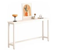 Long Entryway Table White Wooden Radiator Shelf with Metal e Console Table for Living Room Bistro & Smals - 100×30×80cm