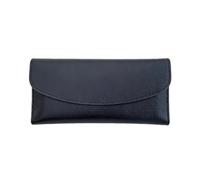 Long Envelope Wallet for Women Mini Clutch Evening Bag Large Capacity Credit Card Holder Soft PU Card Case (Black)