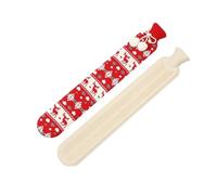 Long Explosion-Proof Hot Water Bottle - Hot Water Bottle Portable Cute Warm Belly Treasure Belt Protective Cover Hand Warmers(Red - Deer,1L)