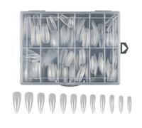 Long Fake Nails Artificial Acrylic Nails Matte Full Covers Tips 240pcs False Manicure Kits For Women Girls Artificial Acrylic Nail