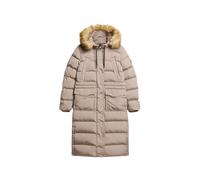 Superdry Everest Faux Fur Longline Jacket Beige S Woman