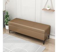 Long Faux Leather Sto Ottoman Bench Upholstered Entryway Toy Box nizer Recu Coffee Table Supports 300 lbs Bedroom Sto Solut
