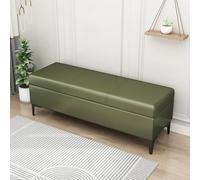 Long Faux Leather Sto Ottoman Bench Upholstered Toy Box nizer for Entryway & Bedroom Supports 300 Lbs Perfect Recu Coffee Table & Seat
