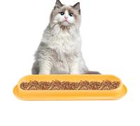 Long Feeding Bowl - Multi Cat Dog Sharing Cat Food Bowl Leakproof | Feeding Station Kitten Feeding Station Non-Slip Durable for Cats Dogs Home Accessories Kitchen Esszi