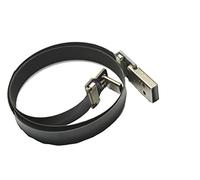 Long FFC TYPE C USB FPV Flat Slim Thin Ribbon FPC Cable USB type-C 90 degree angled to standard USB A for sync and charging Black (100CM)