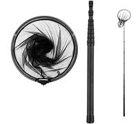 Long Fishing Net Telescoping Handle, Carbon Fiber Fish Net, Portable Landing Net Long Handle, 11.15ft Fishing Gear Equipment, Rubber Coated Netting, Holds up to 20lbs