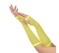 Long Fishnet Gloves Fingerless Party Fancy Dress Rave TUTU 1980s Hen Night