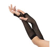 Long Fishnet Gloves Fingerless Party Fancy Dress Rave TUTU 1980s Hen Night
