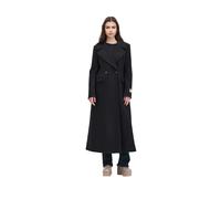 Long Fitted Wool Blend Coat - female - White Wise - Double-Breasted Coats - Black - S - Coats S