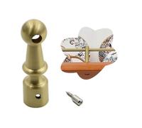 Long Floating Shelf Railing Rod and Adapters, Gallery Rails for Shelves Flexible Customization, Brass Shelf Anti-Tipping Guardrail for Cabinet/Closet/Wardrobe(MId Post)