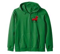 Long floral and Fabulous Dachshund Rose Flower Funny Dog Zip Hoodie